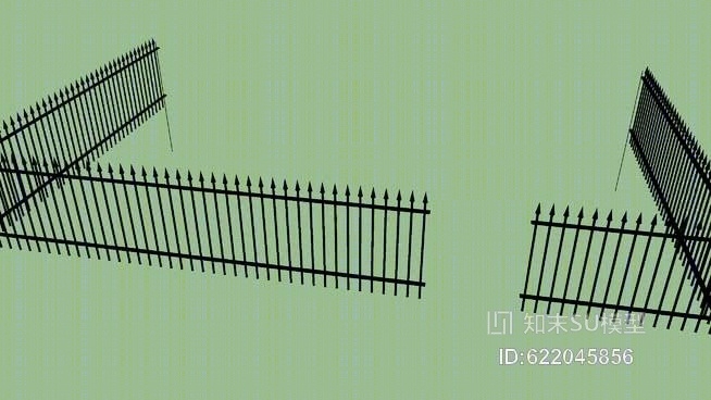 前花园栏杆SU模型下载【ID:622045856】