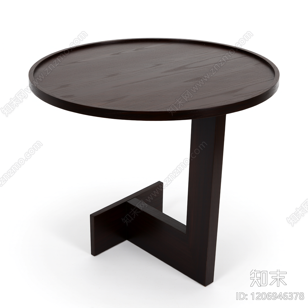 圆形黑色茶几3D模型下载【ID:1206946378】