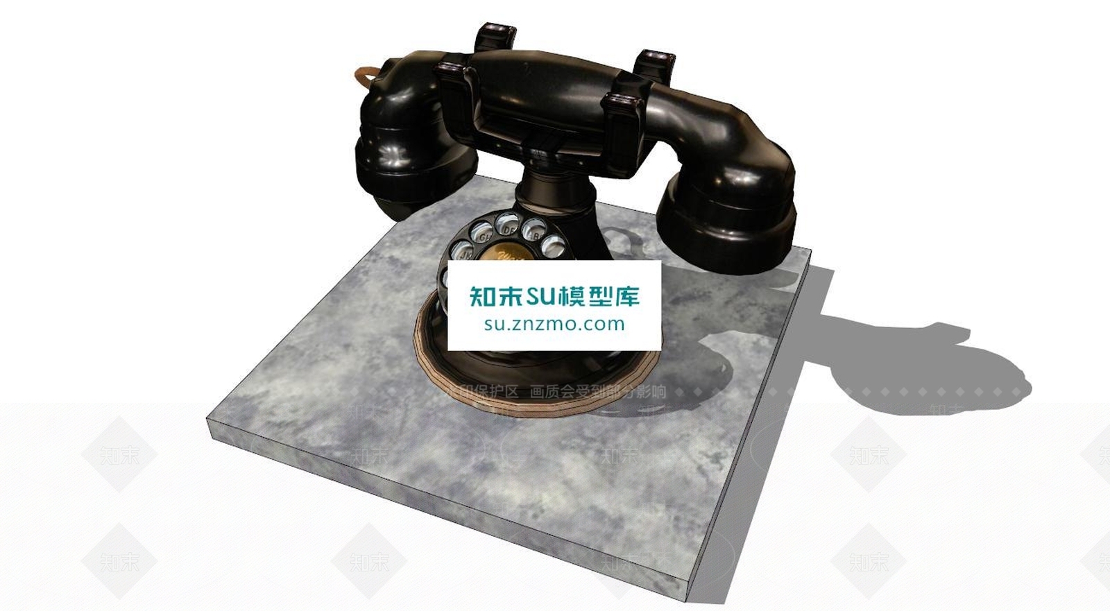 老式电话SU模型下载【ID:170607223】