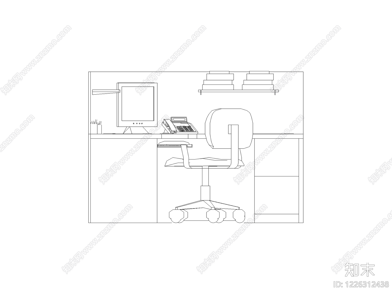 现代桌子CAD图纸