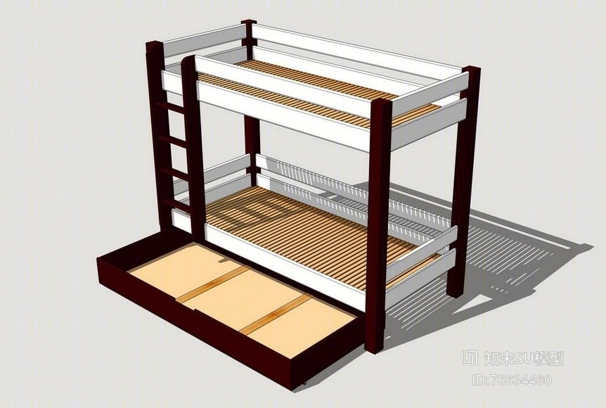 双层儿童床SU模型下载【ID:76634460】