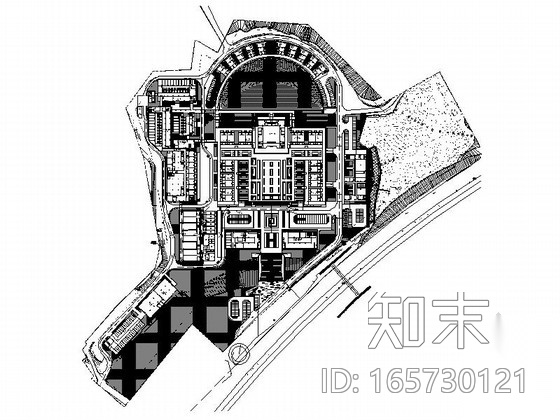 [深圳]现代简约殡仪馆景观规划改造施工图cad施工图下载【ID:165730121】