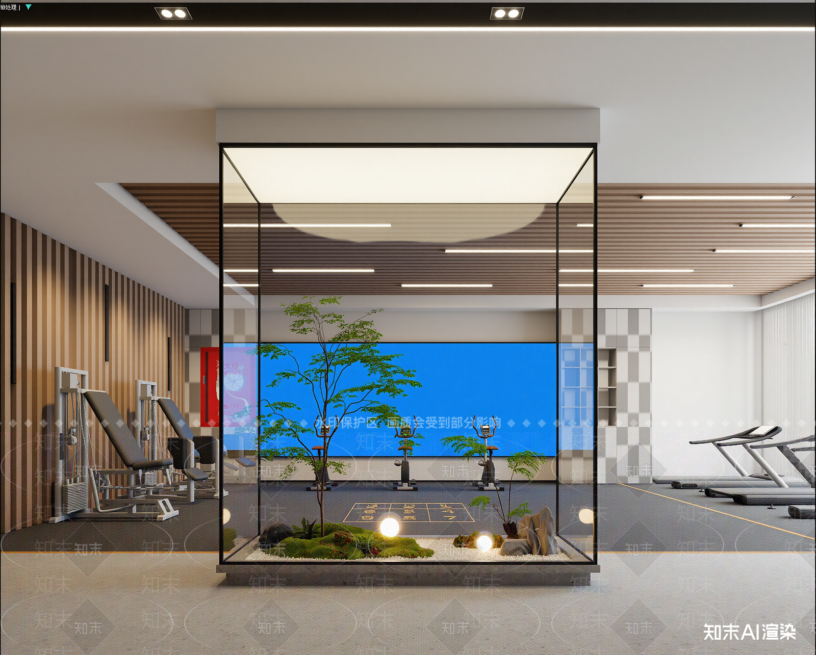现代健身房3D模型下载【ID:1214563665】