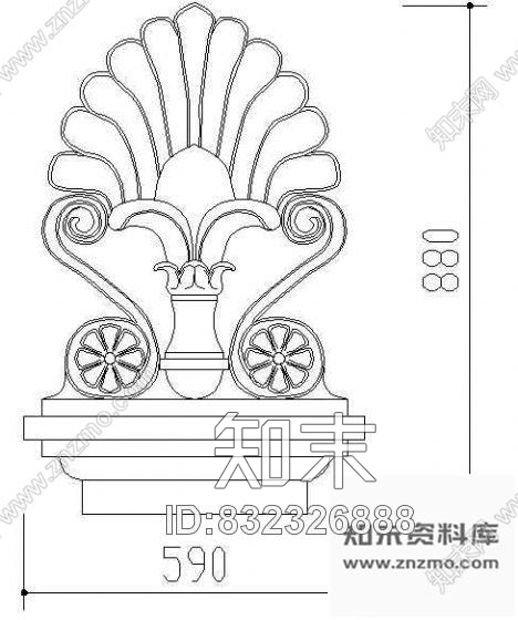 图块/节点花饰浮雕cad施工图下载【ID:832326888】