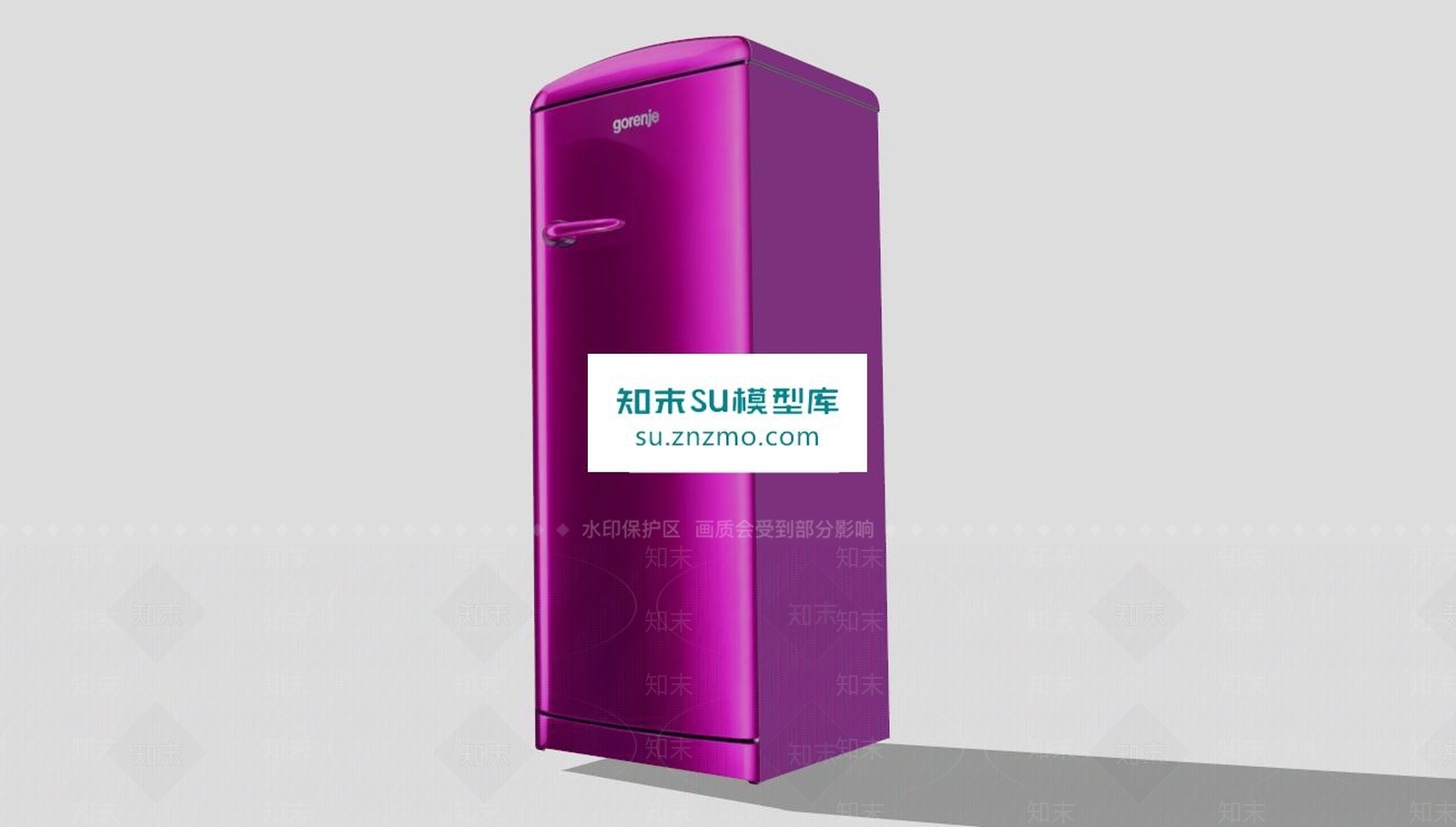 紫色电冰箱SU模型下载【ID:172118105】