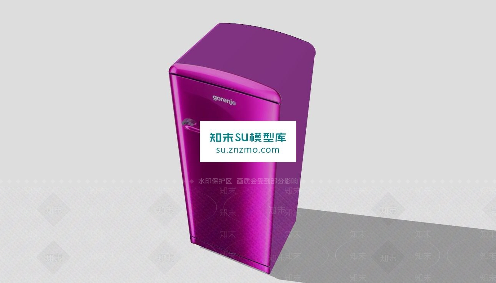紫色电冰箱SU模型下载【ID:172118105】