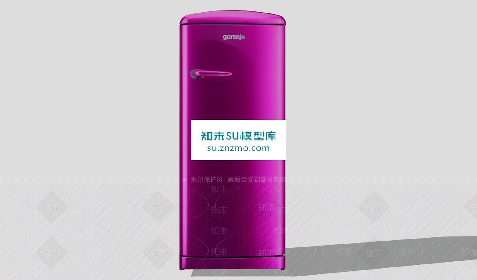 紫色电冰箱SU模型下载【ID:172118105】