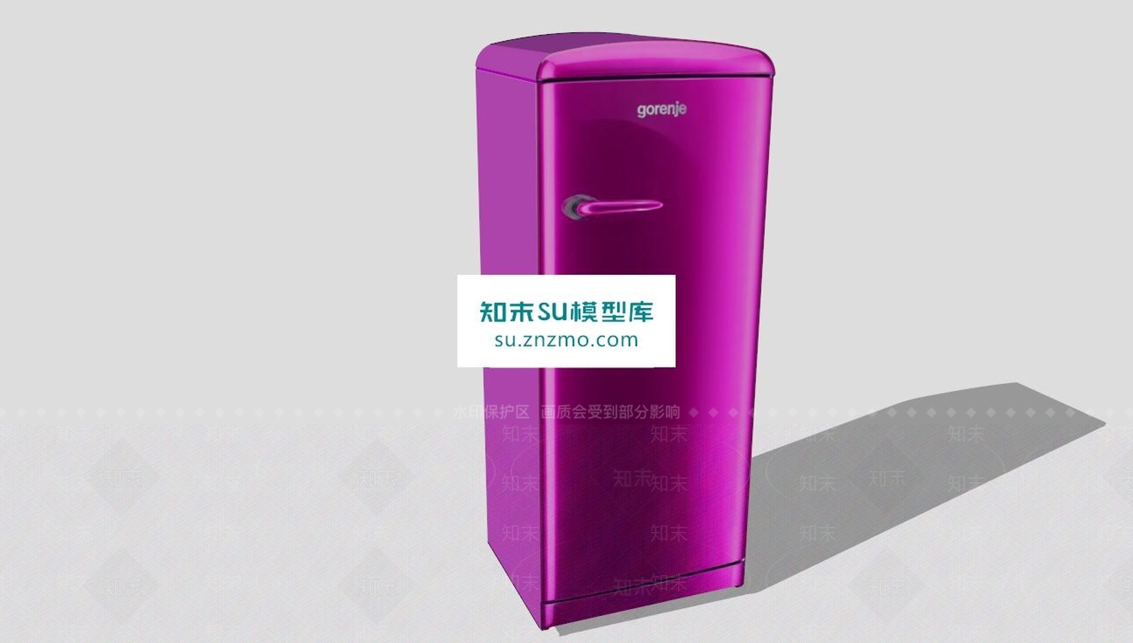 紫色电冰箱SU模型下载【ID:172118105】
