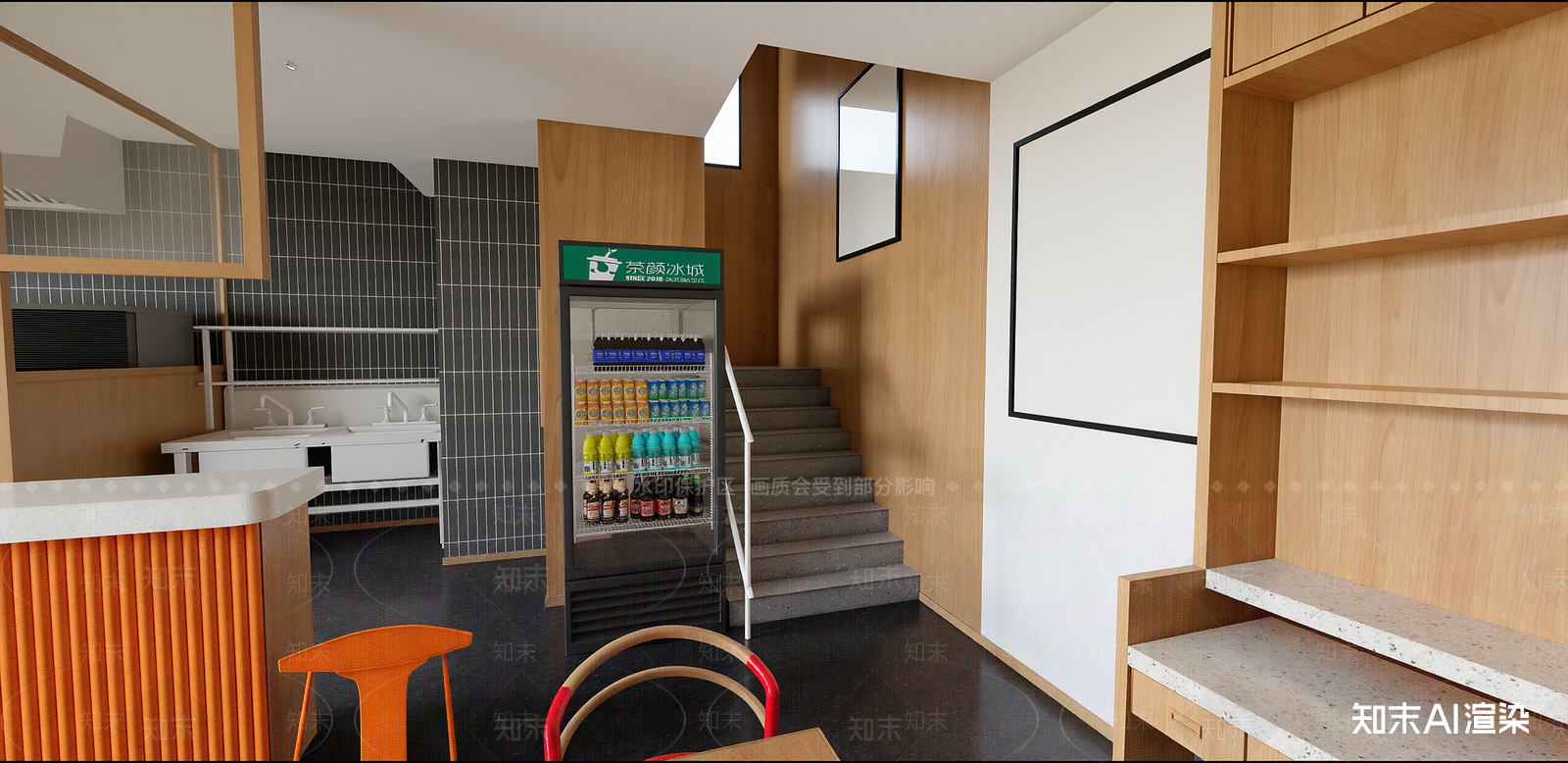 新中式快餐店SU模型下载【ID:1216057757】