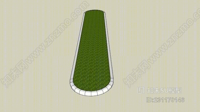 停车场草坪SU模型下载【ID:231170146】
