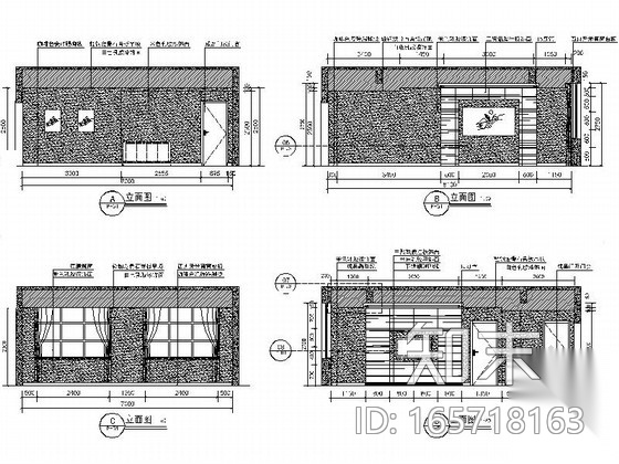 [山东]精装现代风格员工宿舍装修施工图cad施工图下载【ID:165718163】