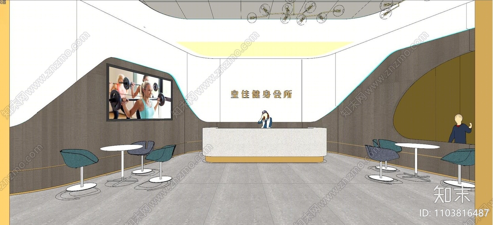 现代健身房SU模型下载【ID:1103816487】