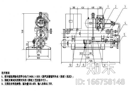 各种水冷螺杆机组的图纸cad施工图下载【ID:166758148】