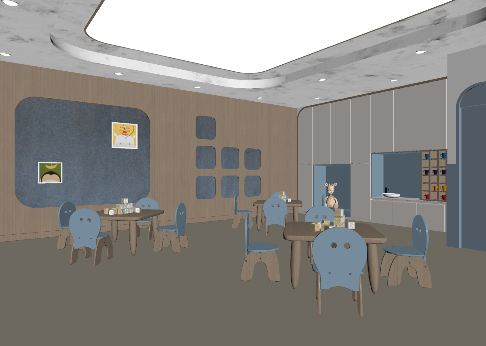 现代儿童乐园3D模型下载【ID:1215044001】