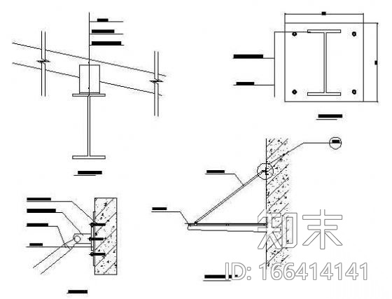 雨棚节点大样图施工图下载【ID:166414141】