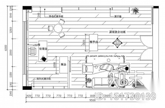 某壁纸专卖店设计施工图cad施工图下载【ID:161730139】