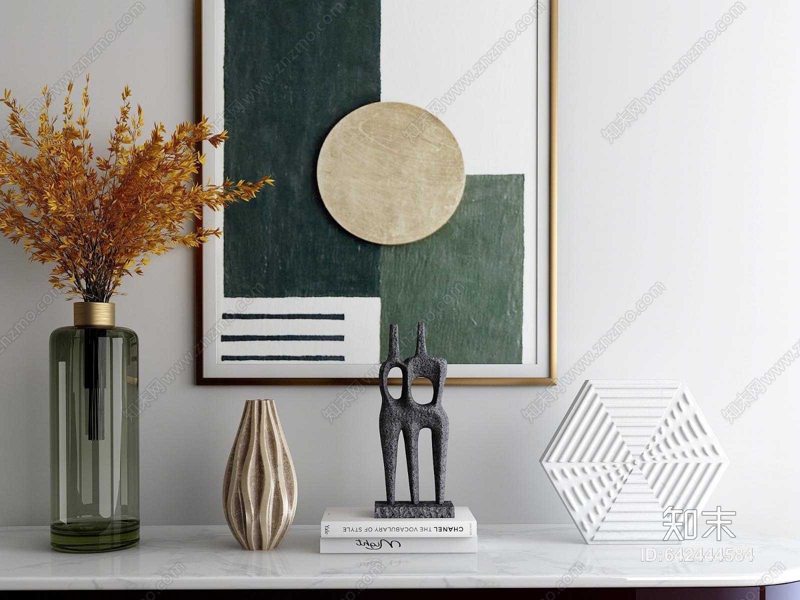 现代玻璃花瓶,现代陶瓷花瓶,现代石膏摆件3D模型下载【ID:642444584】