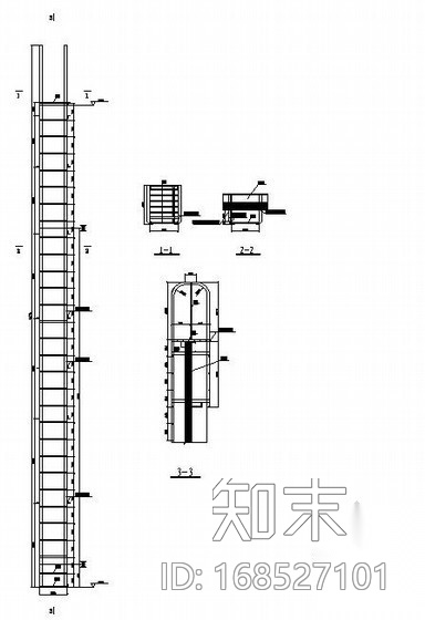 某厂房室外钢爬梯节点详图施工图下载【ID:168527101】