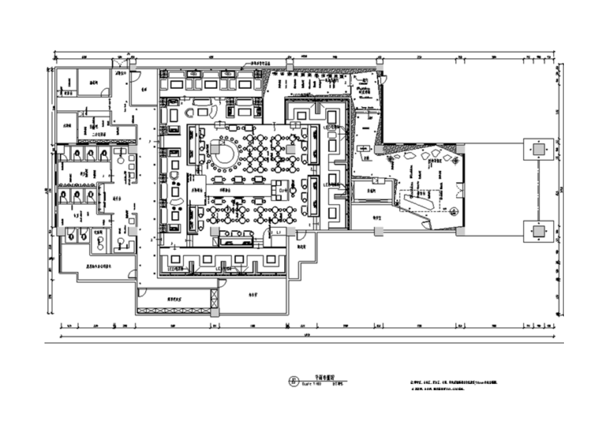 [四川]weclub酒吧空间设计施工图cad施工图下载【ID:161791127】