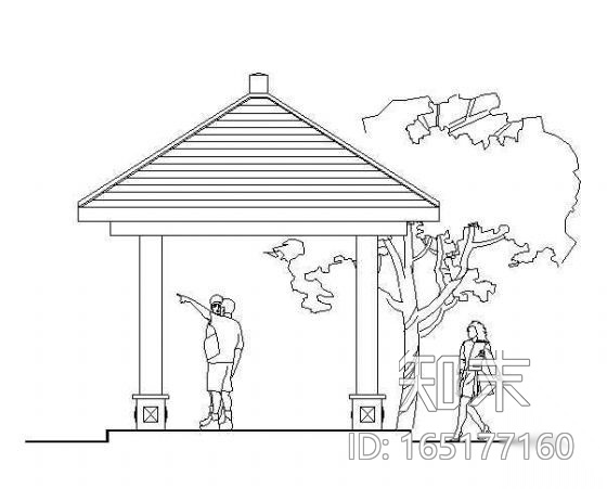 木结构四角亭全套施工图cad施工图下载【ID:165177160】