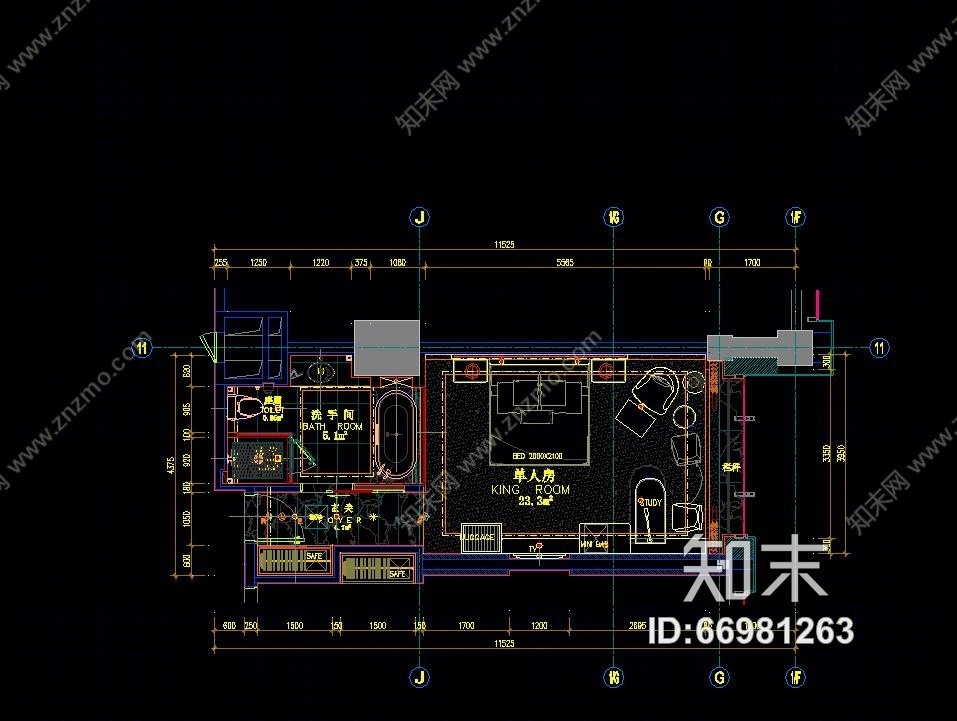 郑中-CCD苏州铂尔曼酒店样板间施工图下载【ID:66981263】