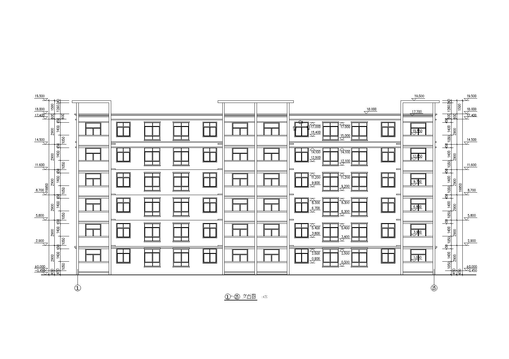 [河南]郑州某安置小区六层住宅楼建筑施工图cad施工图下载【ID:165393141】