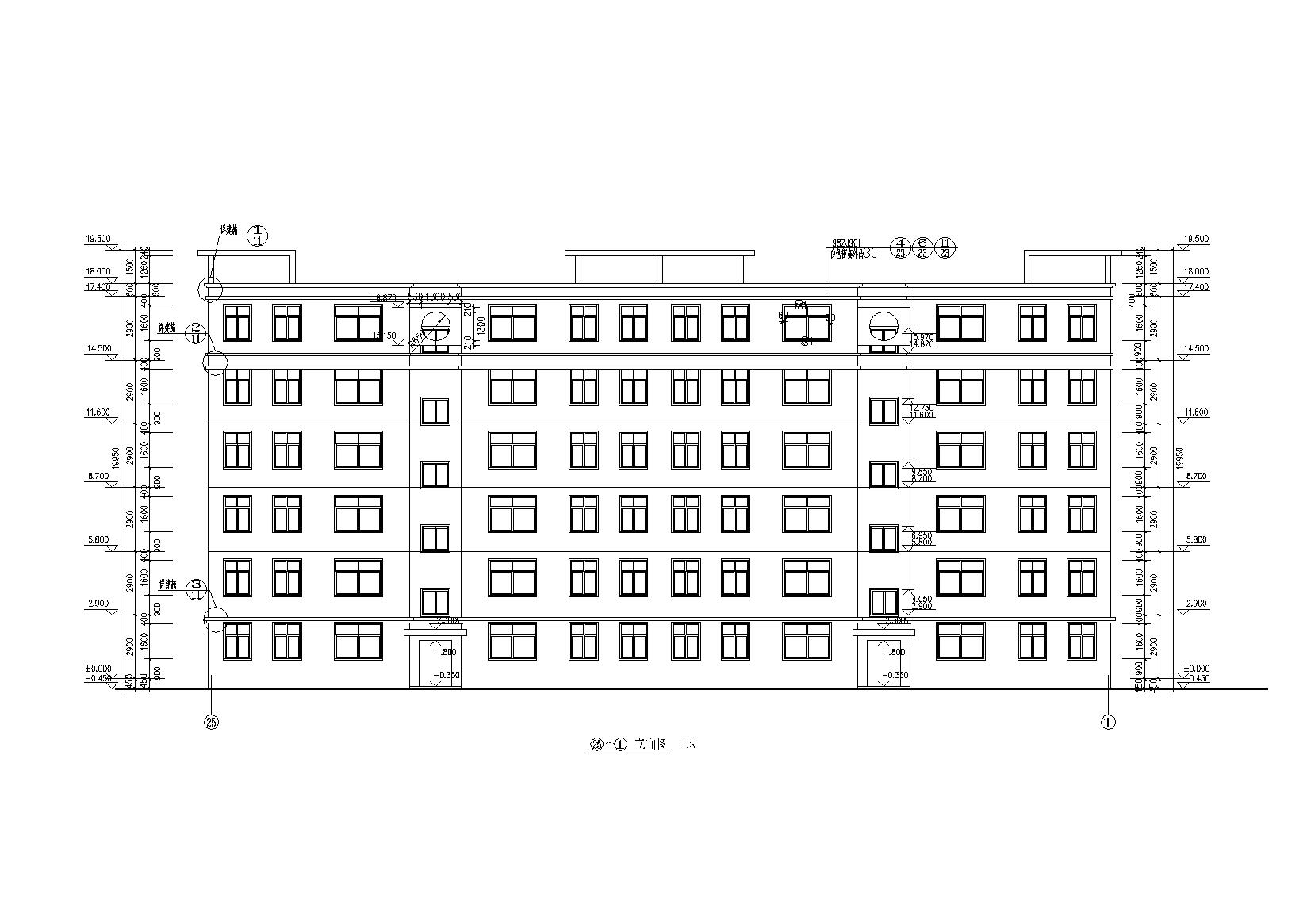 [河南]郑州某安置小区六层住宅楼建筑施工图cad施工图下载【ID:165393141】