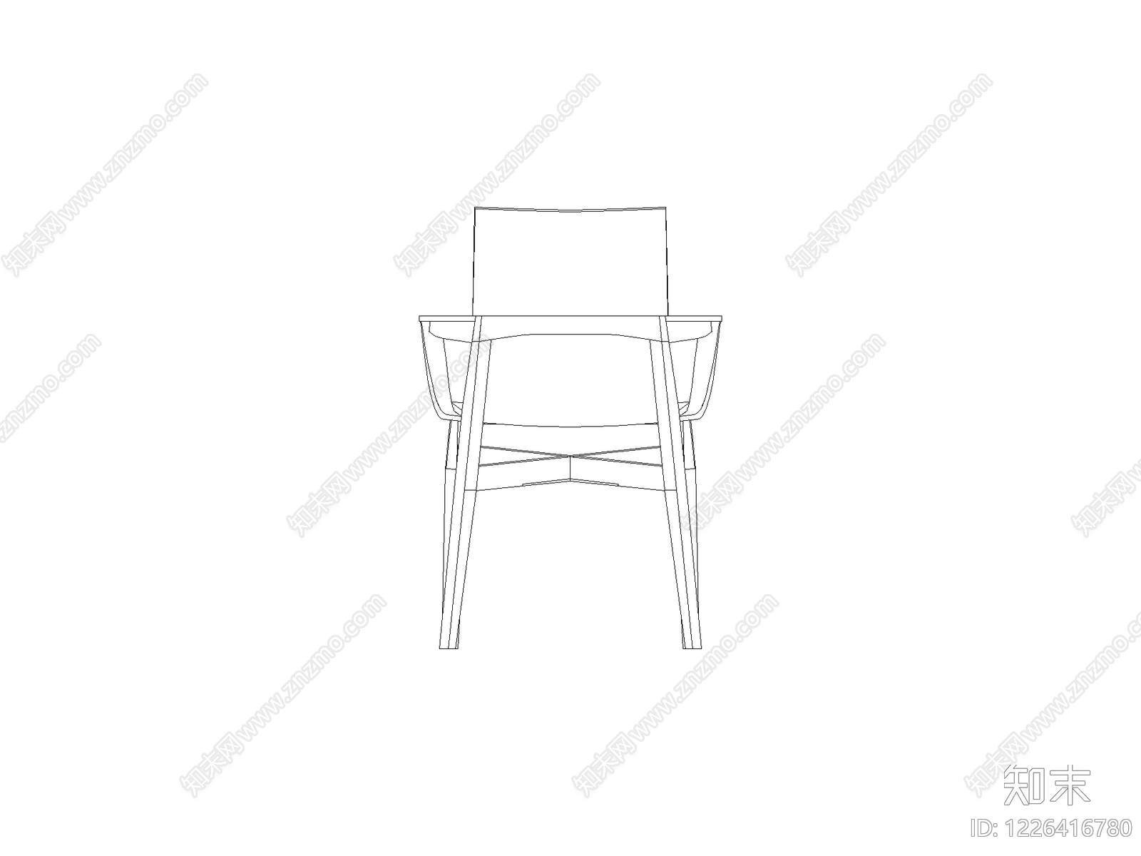 椅子cad施工图下载【ID:1226416780】