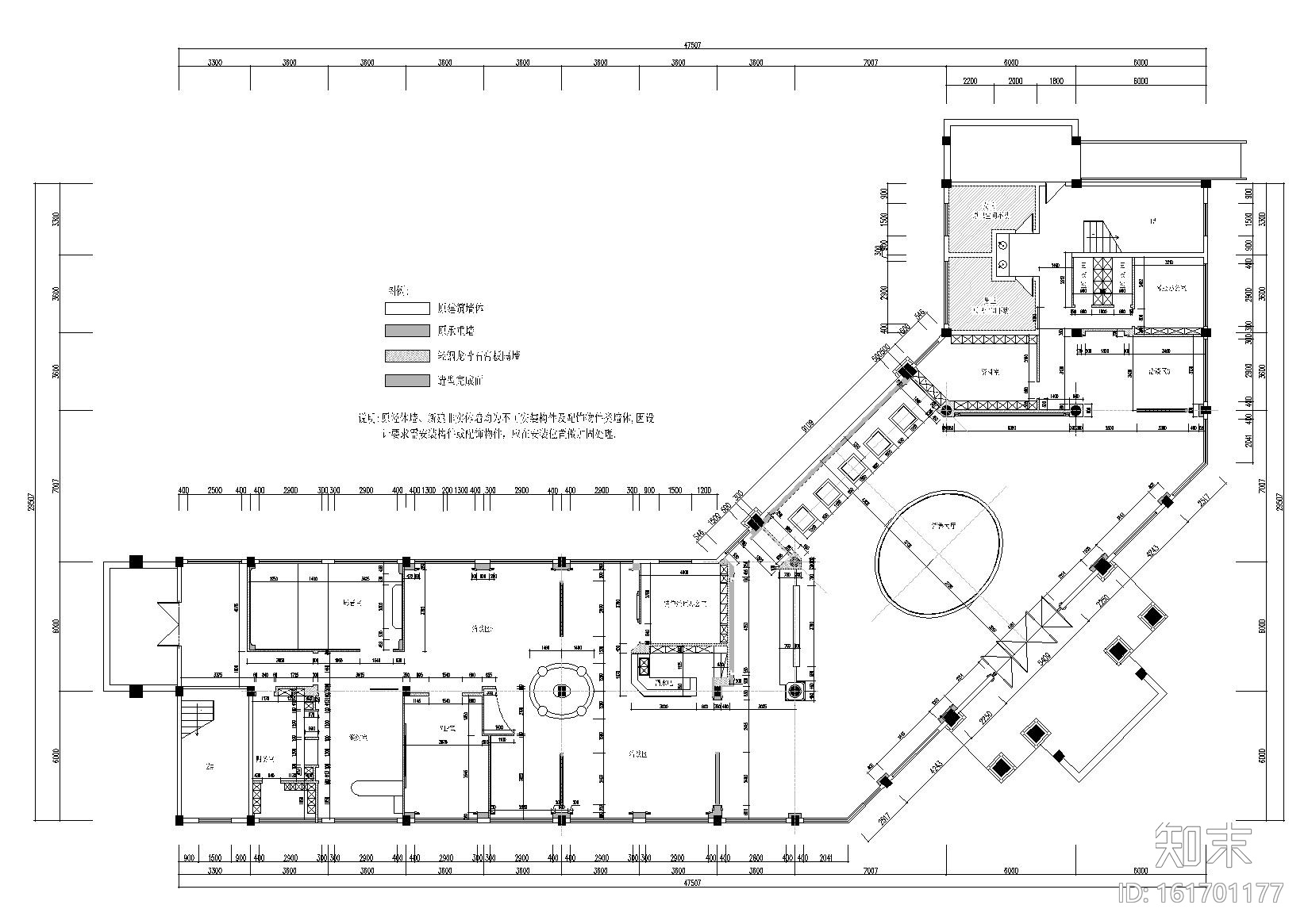 [江西]733㎡现代售楼中心室内装饰施工图cad施工图下载【ID:161701177】