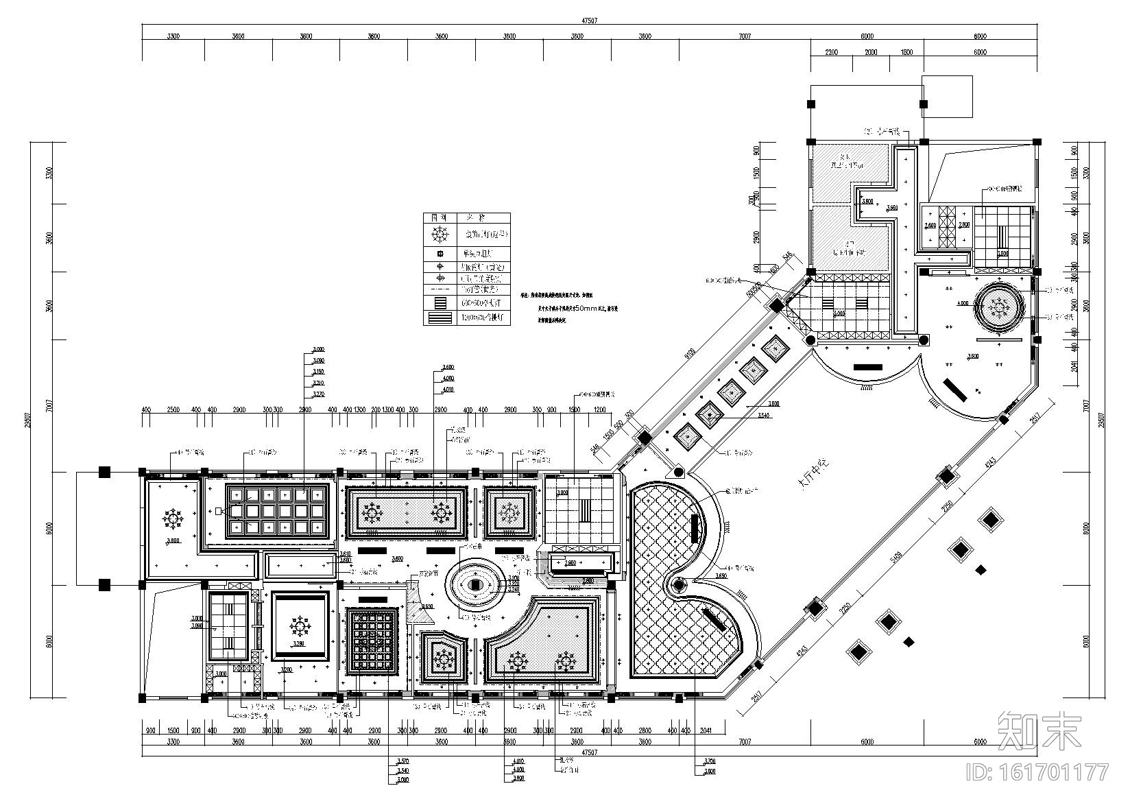 [江西]733㎡现代售楼中心室内装饰施工图cad施工图下载【ID:161701177】