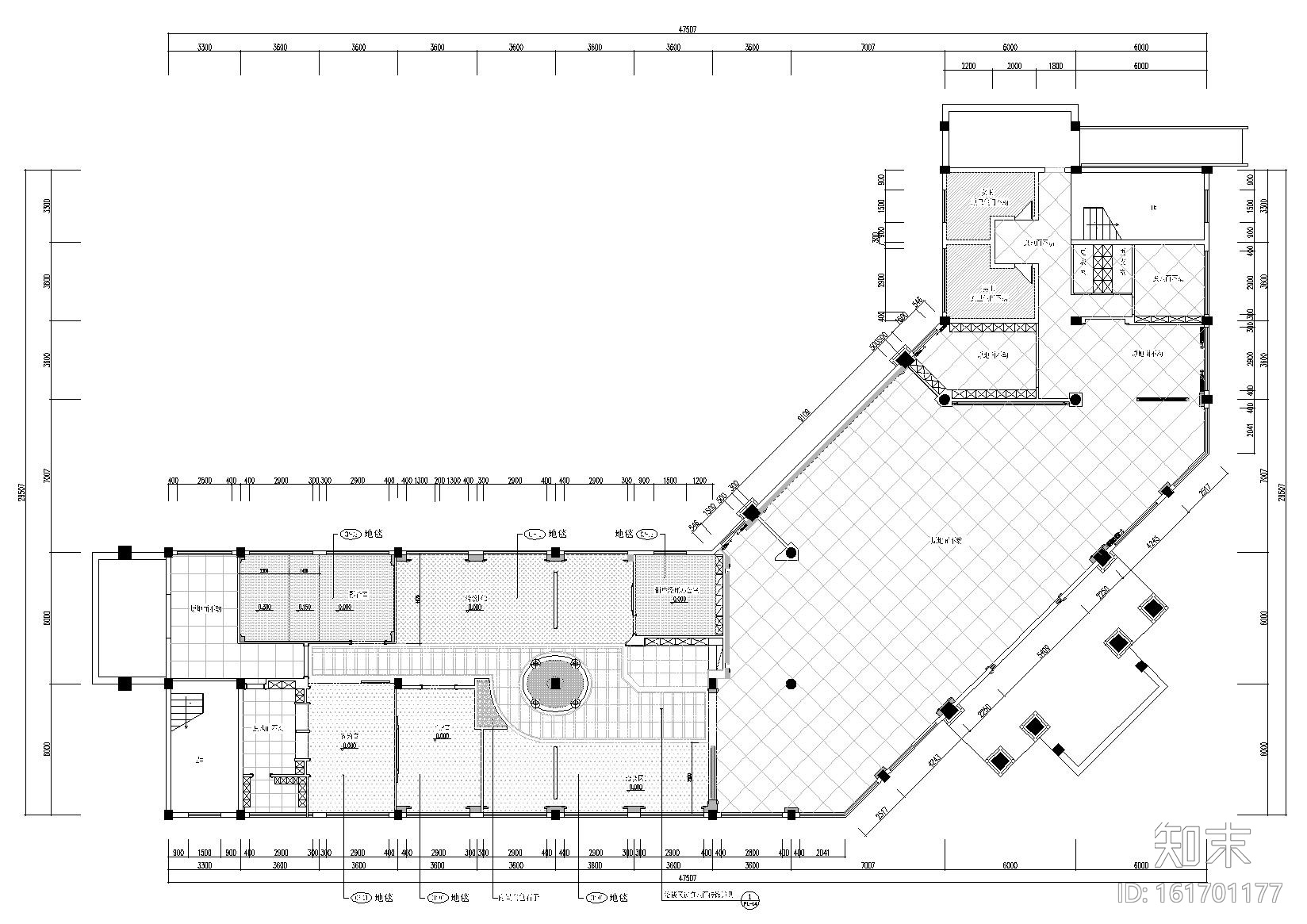 [江西]733㎡现代售楼中心室内装饰施工图cad施工图下载【ID:161701177】