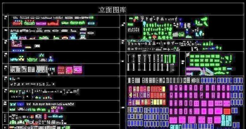 CAD立面图库cad施工图下载【ID:149622190】