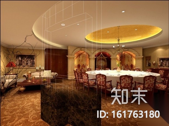 [常州]某大酒店大堂餐厅装修图（含效果）cad施工图下载【ID:161763180】