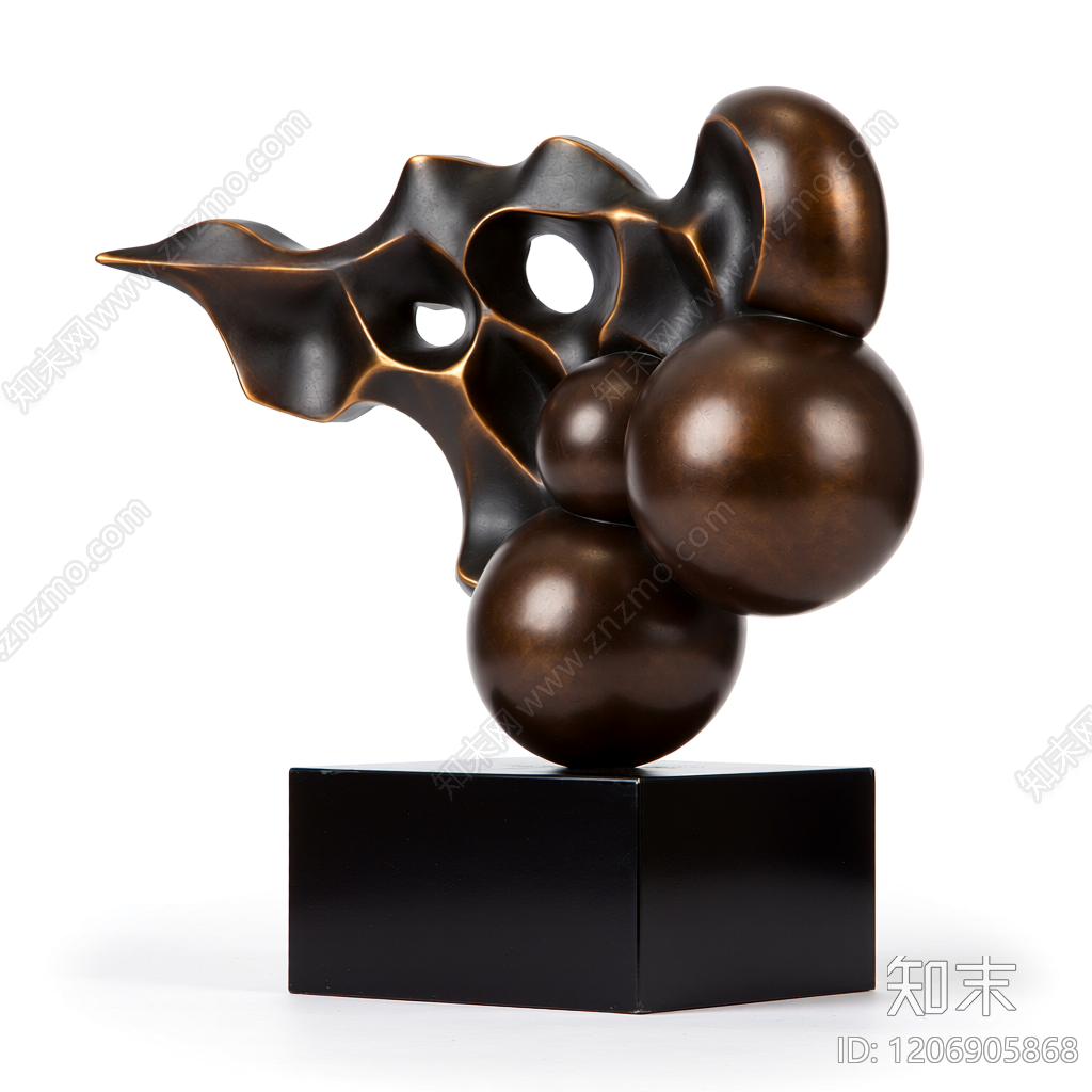 抽象雕塑装饰品3D模型下载【ID:1206905868】