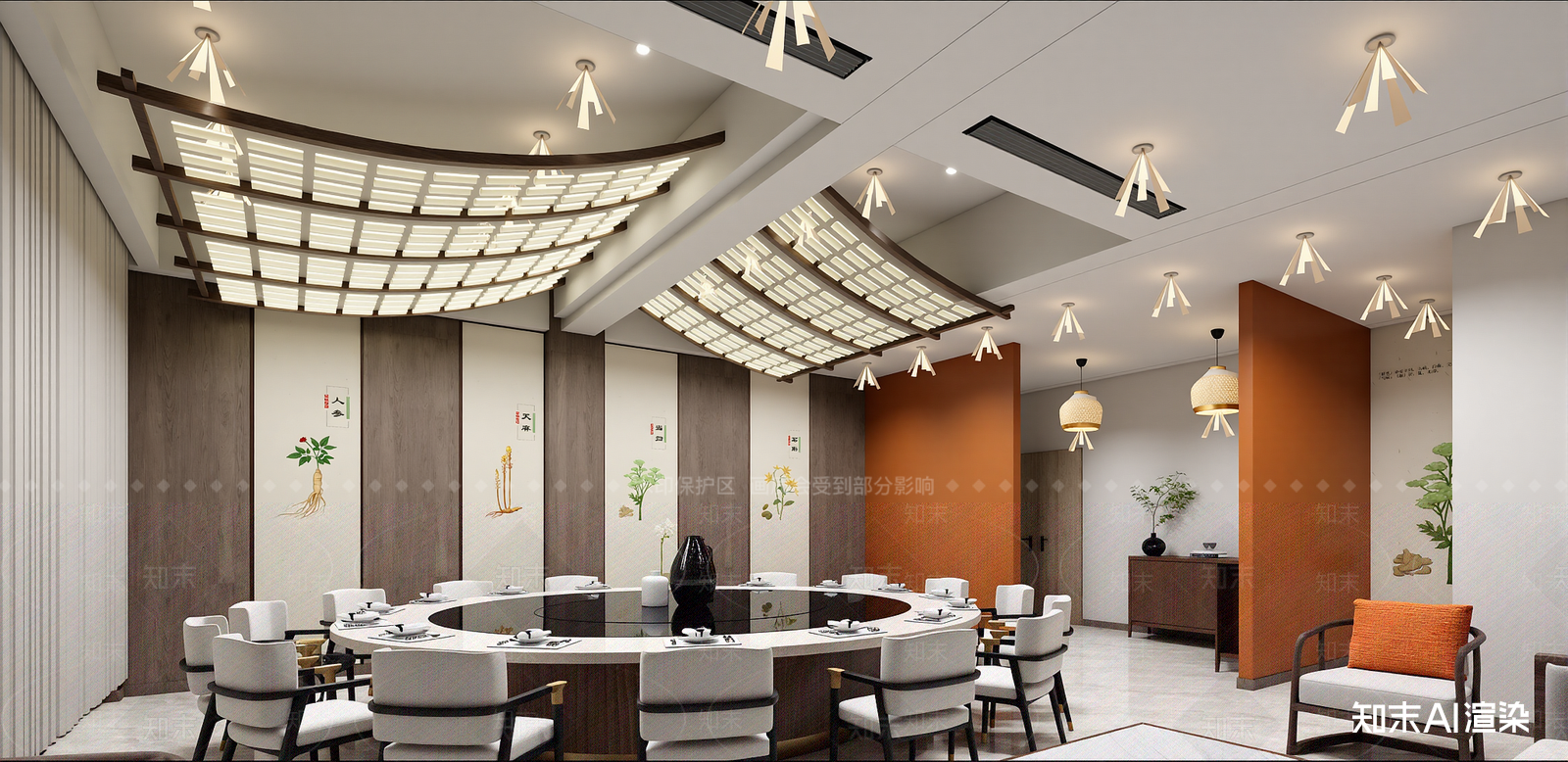 中式包厢SU模型下载【ID:1215199380】