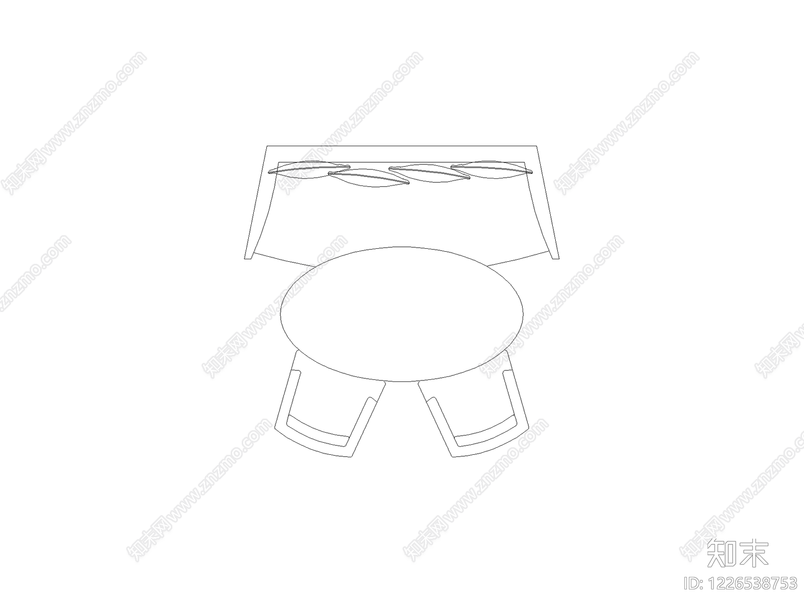 桌椅cad施工图下载【ID:1226538753】