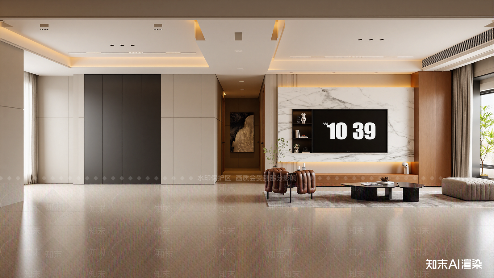 现代家居客厅3D模型下载【ID:1222007506】