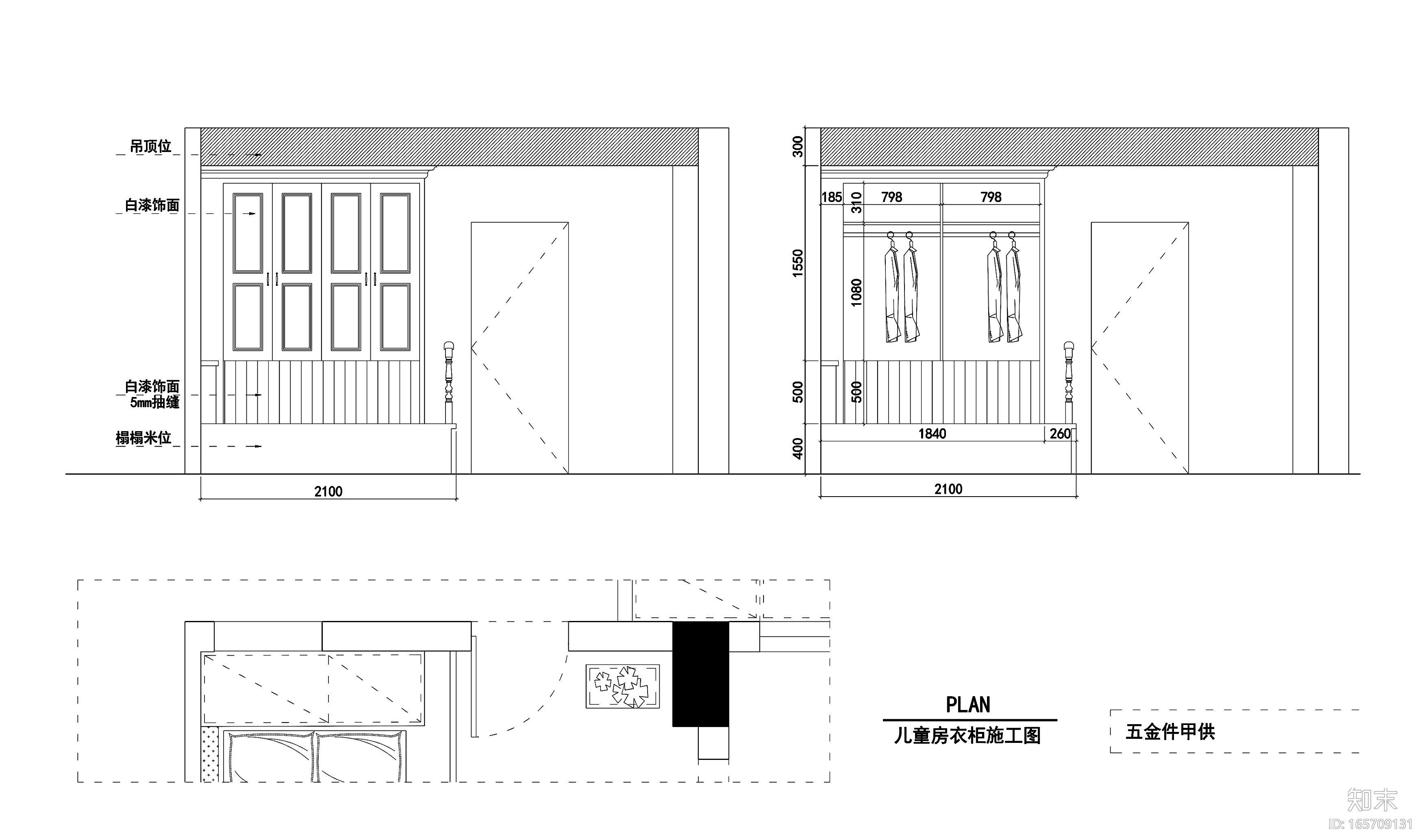 徐东两居室复式楼室内装修施工图+效果图施工图下载【ID:165709131】