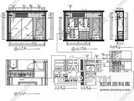 图块/节点花园居室主卧详图cad施工图下载【ID:832201781】