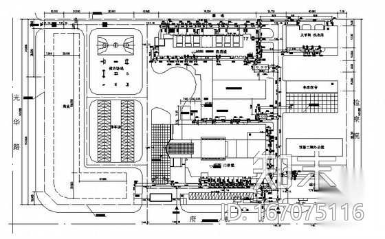 [河北]医院给排水外网施工图cad施工图下载【ID:167075116】