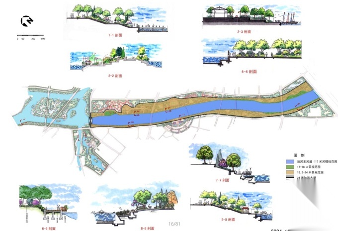 [北京]某运河城市景观设计方案cad施工图下载【ID:161022177】