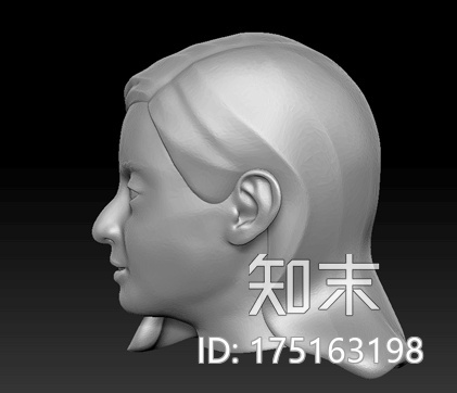 小女孩头像3d打印模型下载【ID:175163198】