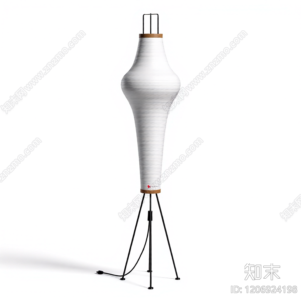 白色褶皱落地灯3D模型下载【ID:1206924198】