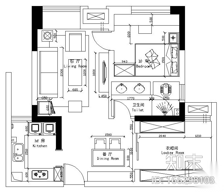 DE事务所-现代轻奢风住宅设计实景图cad施工图下载【ID:166298103】