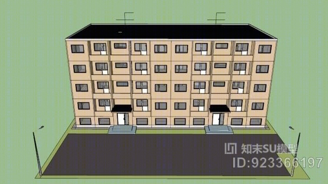 公寓楼A1SU模型下载【ID:923366197】