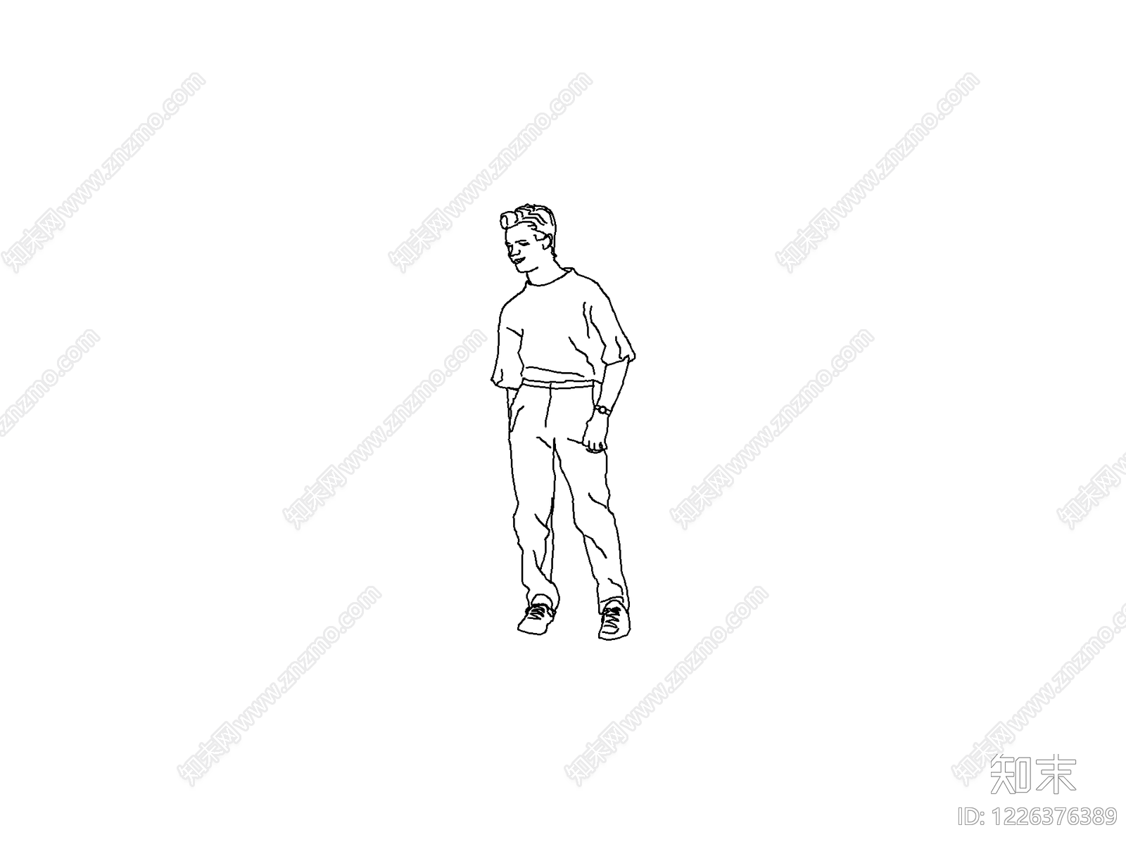 人物cad施工图下载【ID:1226376389】
