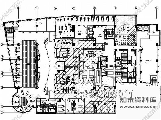 施工图温州某大酒店三层SPA区施工图cad施工图下载【ID:632119011】