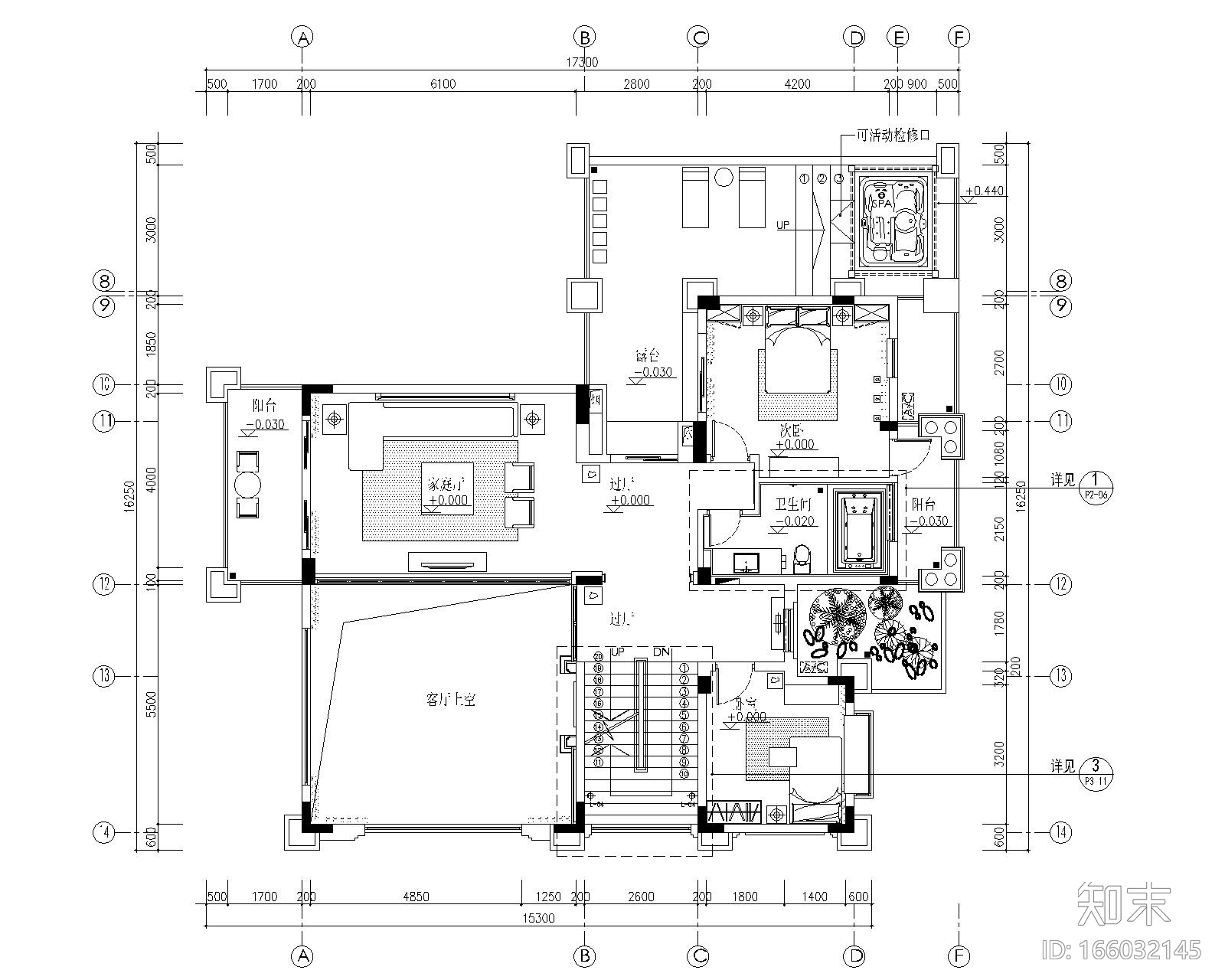 ​广州番禺某东南亚风格别墅样板房施工图cad施工图下载【ID:166032145】