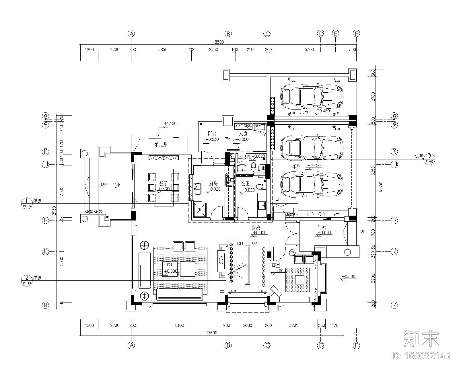 ​广州番禺某东南亚风格别墅样板房施工图cad施工图下载【ID:166032145】