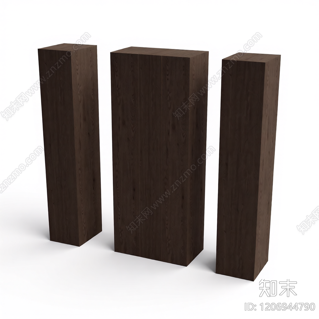 木质隔断模块3D模型下载【ID:1206944790】